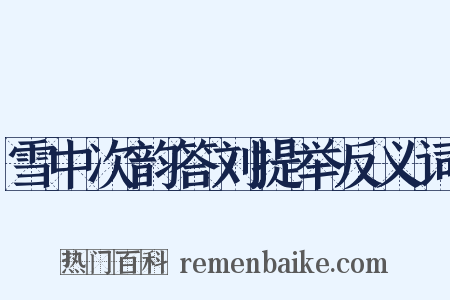 雪中次韵答刘提举反义词是什么意思的图片